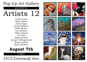 Artists 12 8-7-2015 Pop-Up Gallery