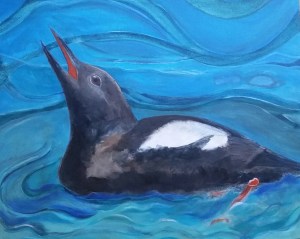 Salish Swimmer 20x16 Acrylic